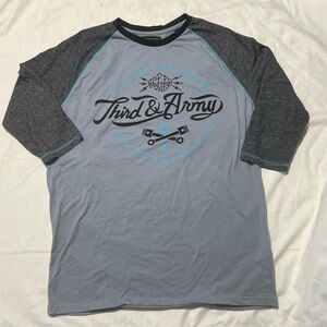 Third & Army Men’s 3/4 raglan sleeve t-shirt size XXL